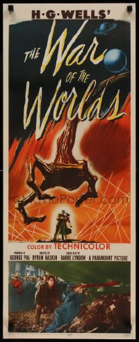 9k033 WAR OF THE WORLDS insert 1953 H.G. Wells classic produced by George Pal, best monster art!