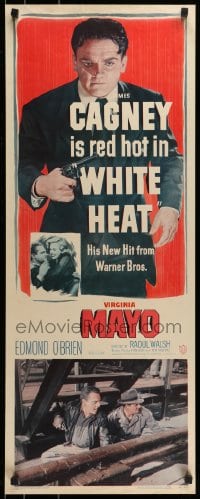 9k054 WHITE HEAT insert 1949 classic full-length image of red hot James Cagney as Cody Jarrett!
