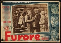 9k190 GRAPES OF WRATH Italian 14x19 pbusta 1952 Henry Fonda welcomed home, Steinbeck, John Ford!