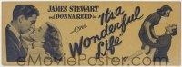 9k136 IT'S A WONDERFUL LIFE 4x11 counter display 1946 James Stewart, Donna Reed, Frank Capra, rare!