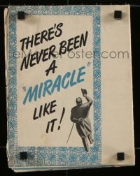 9k146 MIRACLE ON 34th STREET promo brochure 1947 Christmas classic, unfolds to 34x44 poster, rare!