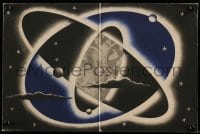 9k131 A.M. CASSANDRE 10x15 French special poster 1929 cool art of gears behind planets & stars!