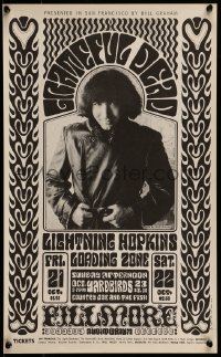 9k279 GRATEFUL DEAD/LIGHTNIN' HOPKINS/LOADING ZONE/YARDBIRDS/COUNTRY JOE 14x23 music poster 1966