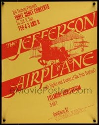 9k268 JEFFERSON AIRPLANE 2nd printing 15x19 music poster 1966 Peter Bailey art of flying horse, BG-1