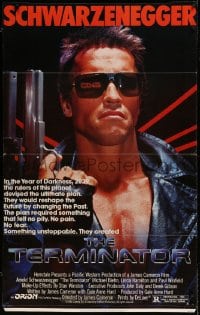 9k017 TERMINATOR 36x58 standee 1984 Arnold Schwarzenegger, James Cameron sci-fi classic, rare!