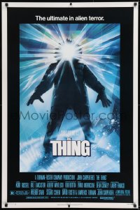 9k080 THING 1sh 1982 John Carpenter classic sci-fi horror, Drew Struzan, regular credit design!