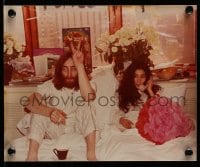 9k133 JOHN LENNON/YOKO ONO 2 color Canadian 8x9.75 stills 1969 in Montreal for Give Peace a Chance!
