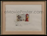 9m084 CHICKEN RUN framed signed animation drawing 2000 by BOTH Peter Lord AND Nick Park!