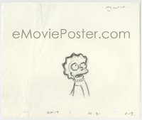 9m095 SIMPSONS animation drawing 2000s cartoon pencil drawing of Lisa wondering why can't we do it!