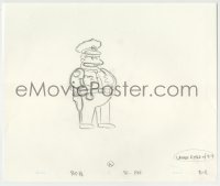 9m090 SIMPSONS animation drawing 2000s cartoon pencil drawing of Chief Wiggum having a belly laugh!