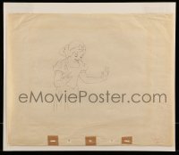 9m103 SNOW WHITE & THE SEVEN DWARFS 13x16 animation drawing 1937 she's standing & smiling close up!
