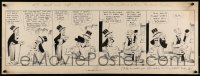 9m012 MUTT & JEFF 11x30 original comic strip art 1928 Bud Fisher's duo make fun of Englishmen!