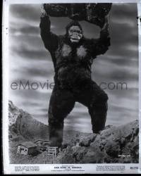 9m490 KING KONG VS. GODZILLA group of 4 8x10 negatives 1963 all with great rubbery monster scenes!