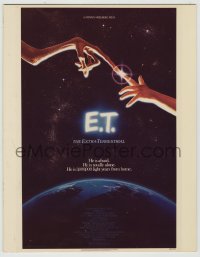 9m003 E.T. THE EXTRA TERRESTRIAL 9x14 mock up poster C 1982 fingers touching art which was used!