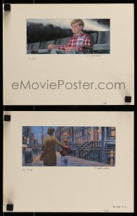 9m118 LAST ACTION HERO group of 2 storyboard art 1993 art of boy in theater & w/mom by T. Cranham!