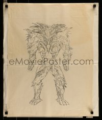 9m061 STAR KID 18x24 concept art drawing 1997 cool monster suit design drawn by Tom & Bari Burman!
