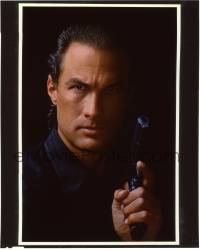 9m198 ABOVE THE LAW 8x10 transparency 1988 best close up of cop Steven Seagal, Nico poster image!