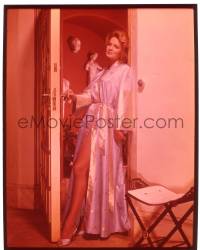 9m268 ROME ADVENTURE 8x10 transparency 1962 full-length shapely Angie Dickinson in sexy nightgown!