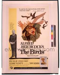 9m570 BIRDS 8x10 transparency 1990s Alfred Hitchcock shown, Tippi Hedren, classic one-sheet image!