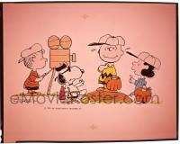9m207 BOY NAMED CHARLIE BROWN 8x10 transparency 1970 Schulz baseball art of Snoopy & the Peanuts!
