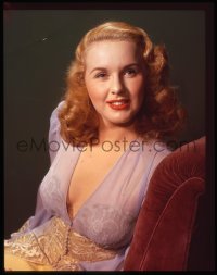 9m380 DEANNA DURBIN 4x5 transparency 1950s close up of the beautiful singer in sexy sheer gown!