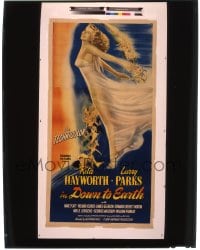 9m576 DOWN TO EARTH 8x10 transparency 1990s incredible art of sexy Rita Hayworth on the 3-sheet!
