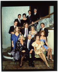 9m313 DYNASTY group of 4 4x5 transparencies 1983 images of all the TV soap opera top cast members!