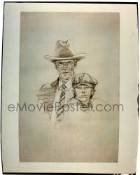 9m242 HONKYTONK MAN 8x10 transparency 1982 Isom art of Clint Eastwood & his son Kyle for the 1sh!