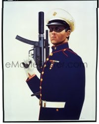 9m244 INSTANT JUSTICE 8x10 transparency 1986 art of Michael Pare in Marine uniform with big gun!