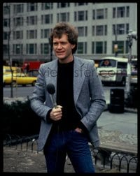 9m412 LATE NIGHT WITH DAVID LETTERMAN 4x5 transparency 1982 announcing the premiere of his show!