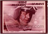 9m288 LE MANS 5x7 transparency 1971 great French poster image of race car driver Steve McQueen!