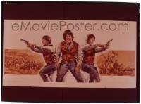 9m188 LITTLE BIG MAN group of 2 8x10 transparencies 1971 Casaro poster art of Dustin Hoffman!