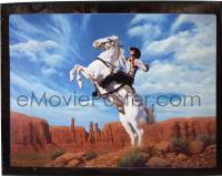 9m253 LEGEND OF THE LONE RANGER 8x10 transparency 1981 great portrait of the masked hero on Silver!
