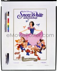 9m614 SNOW WHITE & THE SEVEN DWARFS 8x10 transparency 1990s Disney cartoon classic, R1987 1sheet!
