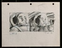 9m106 APOLLO 13 group of 10 storyboard sketches 1995 pencil drawings of space shuttle scenes!