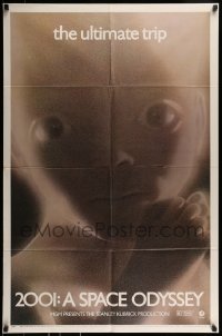 9p018 2001: A SPACE ODYSSEY style B 1sh R1972 Stanley Kubrick, Keir Dullea, Lockwell, star child!
