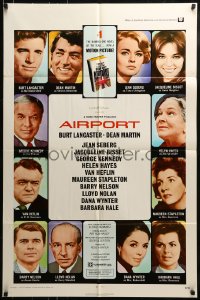 9p032 AIRPORT 1sh 1970 Burt Lancaster, Dean Martin, Jacqueline Bisset, Jean Seberg & more!