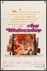 9p054 ANY WEDNESDAY 1sh 1966 sexy Jane Fonda, Jason Robards & Dean Jones by Robert McGinnis!