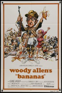 9p072 BANANAS int'l 1sh R1980 wacky images of Woody Allen, Louise Lasser, classic comedy!
