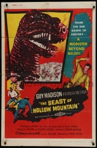 9p084 BEAST OF HOLLOW MOUNTAIN 1sh 1956 dinosaur monster beyond belief from the dawn of history