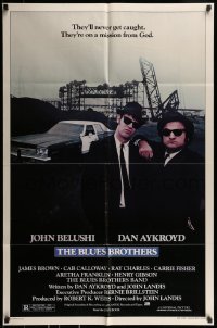 9p120 BLUES BROTHERS 1sh 1980 John Belushi & Dan Aykroyd are on a mission from God!