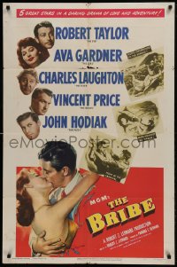 9p133 BRIBE 1sh 1949 Robert Taylor, sexy young Ava Gardner, Charles Laughton, Vincent Price