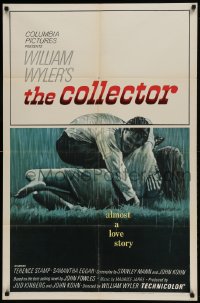 9p199 COLLECTOR 1sh 1965 art of Terence Stamp & Samantha Eggar, William Wyler directed!