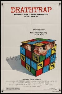 9p237 DEATHTRAP style B 1sh 1982 Chris Reeve, Michael Caine & Dyan Cannon in Rubik's Cube!