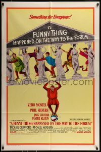9p344 FUNNY THING HAPPENED ON THE WAY TO THE FORUM style A 1sh 1966 Zero Mostel, Phil Silvers!