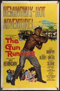 9p388 GUN RUNNERS 1sh 1958 Audie Murphy, directed by Don Siegel, written by Ernest Hemingway!