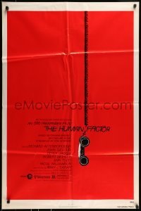 9p439 HUMAN FACTOR 1sh 1980 Otto Preminger, cool art of hanging telephone by Saul Bass!