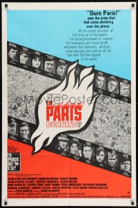 9p463 IS PARIS BURNING 1sh 1966 Rene Clement's Paris brule-t-il, World War II all-star cast!