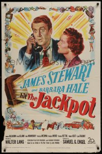 9p470 JACKPOT 1sh 1950 James Stewart wins a radio show contest, but can't afford the prize!