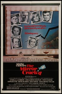 9p569 MIRROR CRACK'D 1sh 1981 Angela Lansbury, Elizabeth Taylor, Agatha Christie mystery!